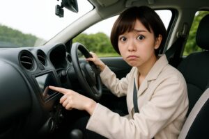 カーナビ一部反応なしで困っている様子